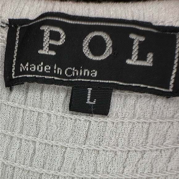 POL White and Green Ombre Tiered Lace Top - Picture 5 of 5